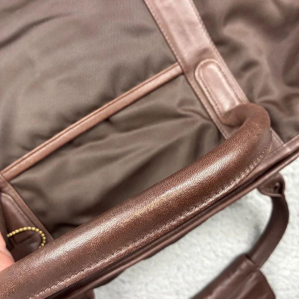 Vintage Coach 5497 Medium Cabin Bag Brown Nylon Leather Weekender Duffle